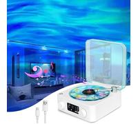 The Waves Platine Vinyle Bluetooth Vintage 2024 Tourne-Disque Avec Haut-Parleur Intégré Style Rétro