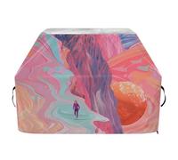 The Way of Life Housse de barbecue à gaz imperméable et résistante aux déchirures et à la décoloration avec cordon de serrage réglable pour protéger de la poussière et du vent 165 cm