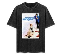 The Wedding Singer Movie Poster Adam Sandler Drew Barrymore Men's T-Shirt Unisex Black Men Tees XL