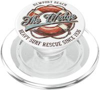 The Wedge Newport Beach Surf Rescue Style Nautique Vintage PopSockets PopGrip pour MagSafe