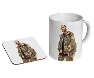 The Weeknd ABEL Tesfaye Camo Tasse à café en céramique + sous-verre Coffret cadeau