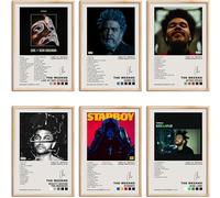 The Weeknd - Affiches, couverture d'album, poster sur toile, décoration murale cadeau, décoration murale pour salon, chambre à coucher (20,3 x 30,5 cm)