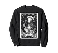The Whisk Taker Baking Baker Tarot Card Squelette Witchy Sweatshirt