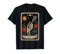 The Whisk Taker Baking Baker Tarot Card Squelette Witchy T-Shirt