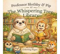 The Whispering Tree Library Coloring Book: Cozy Woodland Animal Scenes with Professor Slothby & Pip | Relaxing Forest Library Coloring Book with Hidden Objects
