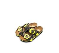 The White Brand Femme Buckle Camo Sandales Bout Ouvert, Jaune (Neon Yellow Neon Yellow), 41 EU