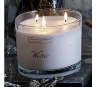 The White Company Grande bougie d'hiver à trois mèches, 770 g, environ 70 heures de combustion