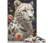 The White Leopard Puzzle 1000 Pieces Cadeau Unique Jeu Éducatif Challenge Toy À De Qualité Supérieure Peinture Art pour Adultes Enfants 1000pcs (38x26cm)