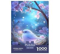 The White Oiseau Puzzle 1000 Pièces Educa Jouet en Bois Divertissement Créatif De l'art De La Décoration Animaux Jeu Éduchatif Challenge Toy Adultes & Enfants des 14 Ans 70x50cm/1000pcs