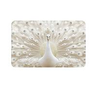 The White Peacock Spreads Its TailSupernatural Symbols Black Printing 1 pièce Quick Dry Peach Skin Velvet Serviette de plage surdimensionnée 140 x 70 cm pour adultes, serviette super absorbante