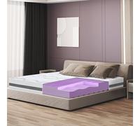 The White Stone Matelas 150 x 190 à Fermeté Moyenne | Hauteur 25 cm | Tissu hypoallergénique et Respirant | Propriétés orthopédiques et automodelantes | Produit en Italie