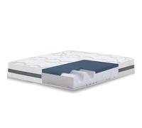 The White Stone Matelas Double 140x195 Memory Foam orthopédique Hauteur 22 cm Made in Italy
