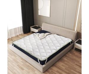 The White Stone Surmatelas Rafraîchissant 180 x 190 cm avec Élastiques | Correcteur de Matelas avec Technologie Cooler et Propriétés Orthopédiques | Hauteur 4 cm | Tissu Respirant et Antibactérien
