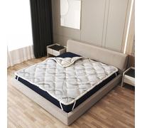 The White Stone Topper 100 x 190 cm Correcteur de Matelas Ergonomique Hauteur 5 cm Tissu Respirant, Antiallergique