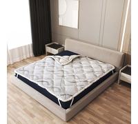 The White Stone Topper 200 x 200 cm | Surmatelas ergonomique | Remplissage Soft-Vlies | Hauteur 5 cm | Respirant, anti-acariens
