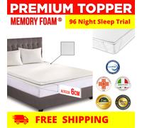 Surmatelas Memoire de forme (95x195cm)-H3 | Topper Correcteur De Matelas 6 cm | Sur-Matelas pour Adulte Ergonomique | Couvre-Matelas Rembourré avec Housse Amovible | Antibactérien & Antifongique