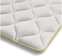 The White Stone Topper Rafraîchissant Simple avec Élastiques | Correcteur de Matelas 160 x 195 | Technologie Cooler et Propriétés Orthopédiques | Hauteur 4 cm