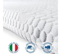 The White Stone Topper Viscoelastico Memory Foam H3 Correcteur de matelas Topper de matelas avec housse amovible antibactérien 160x220