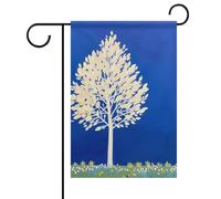 The White Tree Drapeau de jardin d'été double face 30,5 x 45,7 cm Drapeaux de jardin Printemps Soleil Drapeaux de jardin saisonnier Décoration d'extérieur
