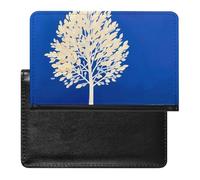 The White Tree Étui de passeport sécurisé en cuir synthétique pour cartes de crédit et passeport pour homme et femme, blanc, taille unique, moderne, blanc, Taille unique, Moderne
