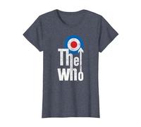 The Who Elevated Target Rock Music Band T-Shirt, Femme, Bleu Chiné, XS