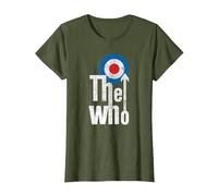 The Who Elevated Target Rock Music Band T-Shirt, Femme, Olive, M