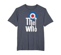 The Who Elevated Target Rock Music Band T-Shirt, Homme Grandes Tailles, Bleu Chiné, 4X Tall