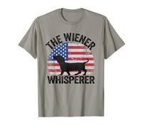 The Wiener Whisperer Drapeau américain Teckel 4 Juillet T-Shirt