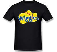 The Wiggles Tshirt Man T Shirt Shirts Summer Tops Tshirts Short Sleeves Tees T-Shirt Black S