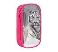 The Wild White Tiger Trousse à crayons de grande capacité avec double couche pour étudiants, enseignants, adultes, rose, Taille unique, Cartable