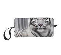 The Wild White Tiger Trousse de maquillage de voyage portable pour femme, blanc, Taille unique, Trousse de maquillage
