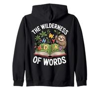 The Wilderness of Words Sloth Book Reader Kids Sweat à Capuche