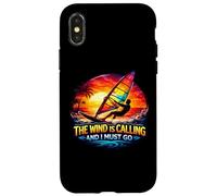 The Wind is Calling and I Must Go Planche à Voile Plaisir de Planche à Voile Coque pour iPhone X/XS
