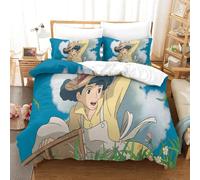 The Wind Rises Housse De Couette Imprim¿¿E D Parure De Lit Pi¿¿Ces Avec Taies D'oreiller Zipp¿¿Es - Housse De Couette Confortable En Polycoton Super Dou