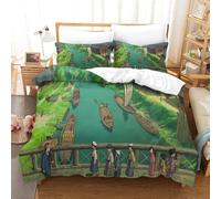 The Wind Rises Housse De Couette Imprim¿¿E D Parure De Lit Pi¿¿Ces Avec Taies D'oreiller Zipp¿¿Es - Housse De Couette Confortable En Polycoton Super Dou