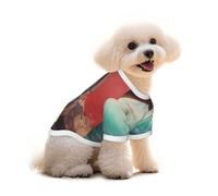 The Window Leading to The Sea Dog T-Shirt Vêtements Chiot Gilet Pet et Débardeur élastique Vêtements Chiens Chats Pull Mignon Respirant Doux Large