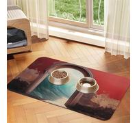 The Window Leading to The Sea Tapis d'alimentation pour chien et chat - En cuir absorbant - Imperméable - Pas de taches - Séchage rapide - Antidérapant - 60 x 40 cm