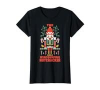 The Windsurfing Nutcracker Funny Christmas Windsurfing T-Shirt Graphique avec Valeur, Femme, Noir, M