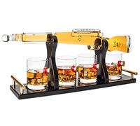The Wine Savant Ensemble de carabine à whisky 1000 ml avec verres à balles - 57,1 cm - Idée cadeau d'anniversaire pour homme, cadeau d'anniversaire - Distributeur d'alcool et de vodka