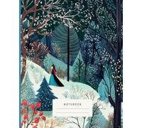 The Winter Pine Notebook: - Winter Pine Notebook Small Tree in Deep Blue Tones - Frosted Pine Journal Dark Blue Winter Scene