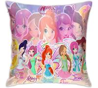 The Winx Club Pillow Housse De Coussin Vintage En Coton Et Toile De Jute Motif Père Noël 45,7 X 45,7 Cm