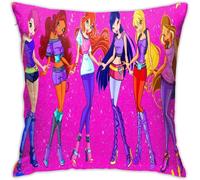 The Winx Club Pillow Housse De Coussin Vintage En Coton Et Toile De Jute Motif Père Noël 45,7 X 45,7 Cm