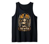 The Witch Chat Noir Tarot Gothique Halloween Lune Femme Fille Débardeur