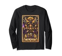 The Witch Chat Noir Tarot Gothique Halloween Lune Femme Fille Manche Longue