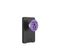 The Witch is in Funny Halloween Moon Broom PopSockets PopWallet pour MagSafe