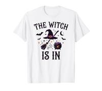 The Witch is in Funny Halloween Moon Broom T-Shirt Graphique avec Valeur