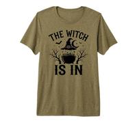 The Witch is in Funny Halloween Moon Witchy T-Shirt Haut de Gamme