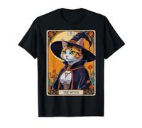 The Witch Kitten Carte de Tarot Vintage pour Halloween T-Shirt