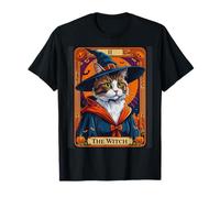 The Witch Kitten Carte de Tarot Vintage pour Halloween T-Shirt