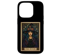 The Witch Tarot Carte d'halloween Chat Gothique Femme Sorcière Vibes Coque pour iPhone 14 Pro